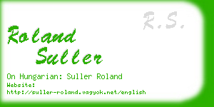 roland suller business card